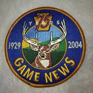 PATCH Pennsylvania Game News 75 Years Commemorative 1929-2004